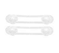 SUPVOX 2pcs Safety Locks for Cabinets and Refrigerator Transparent Flexible Anti-Pinch Soft Straps Easy No-Drill Installation Proofing Locks for Home and Fridge Protection
