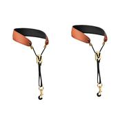 SUPVOX 2pcs Saxophone Neck Strap Leather Sax Strap for Tenor Alto Versatile Design for Adults Boys and Girls for Practice Performance