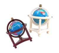 SUPVOX 2pcs Scale Miniature Globe Model White Educational Dollhouse Accessories for Learning Accurate Detailing Home Decor Study Ornament