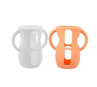 SUPVOX 2pcs Silicone Bottle Sleeves for Milk Bottle Protectors Handles Insulation for Newborn Feeding