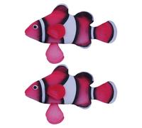 SUPVOX 2pcs Silicone Clownfish Floating Aquarium Ornaments Lifelike Artificial Fake Clownfish Fish Tank Decoration for Underwater Landscape Accessories