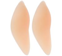 SUPVOX 2pcs Silicone Knee Pads for Skating and Gym Training, Beige | All-around Cushioning, Stay-in-place , for Ice Skaters, Skin Contact Use