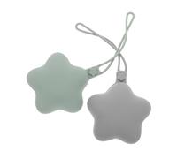 SUPVOX 2pcs Silicone Storage Box for Pacifiers Portable Holder Case Soft Clip for Travel and Daily Use for Boys and Girls