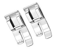 SUPVOX 2pcs Silver Alloy Straight Stitch Presser Feet for Sewing Machine, Sturdy Multifunctional Accessories for General Sewing and Quilting, for Craft Projects