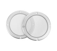 SUPVOX 2pcs Silver Ring with White Iron Mesh for Car Audio Systems Decorative Woofer Protection From Dirt Impact