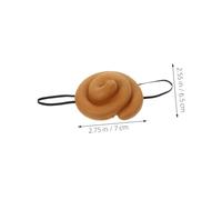 SUPVOX 2pcs Simulated Poop Hat Prank Headwear Party Funny Hat Prank Prop Light Brown Pvc