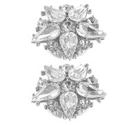 SUPVOX 2pcs Sleeve Accessories Tuxedo Cuff Links Stylish Zinc Alloy Rhinestones Versatile Accessory for Men and Women Formal Outfit Star Shaped Fashion Cufflinks