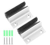 SUPVOX 2pcs Sliding Barn Door Floor Guide in White Aluminium Alloy Secure Lock and Reliable Function, Modern Design for DIY Sliding Glass Door Applications