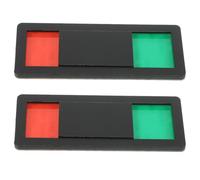 SUPVOX 2pcs Sliding Door Signs for Office Bathroom Toilet Privacy Indicator, 6x15cm Black Rectangle Vacant Occupied Sign for Meeting Room Restroom Usage