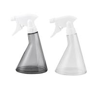 SUPVOX 2pcs Small Manual Watering Can Spray Bottles Portable Refillable Hand Pressure Sprayers for Plants and Flowers Leakproof Plastic Garden Sprinkling Cans in Grey and Transparent