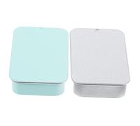 SUPVOX 2Pcs Small Metal Bird Food Box with Push Pull Lid for Outdoor Bird Feeding for Parakeet Training Weather Resistant Metal Food Case