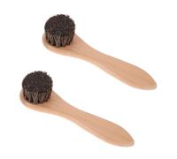 SUPVOX 2pcs Small Pet Bathing Brush with Soft Bristles and Wooden Handle, 4-inch Grooming Comb for Hamsters, Guinea Pigs, Rabbits - Animal Shedding and Cleaning Accessory for Tiny Pets