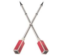 SUPVOX 2Pcs Solar Powered Waterproof Red Solar Driveway Marker Lights with Reflective Stakes for Outdoor Yard Walkway Warning and Flashing Safety Signals