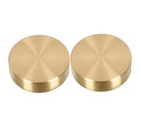 SUPVOX 2pcs Solid Brass Round Paperweight for Chinese Calligraphy and Painting Smooth Edges Desktop Letterweight for Large Format Paper Portable Creative Paper Press with Antique Metal