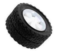 SUPVOX 2pcs Solid Lawn Mower Wheels Replacement Rubber Casters for Garden Equipment Silent Non-puncture Trolley and Grass Cutting Machine Tires Easy Install
