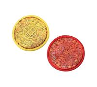 SUPVOX 2pcs Sound Bowl Mats Lightweight Protective Cushions Unique Embroidery for Buddhism Bowl Holders Compact Design for Easy Carrying and Collision Prevention