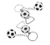 SUPVOX 2pcs Sports Ball Shaped Bottle Opener Keychain Fun Beverage Key for Parties Camping and Barbecues for Sports Lovers and Keyring Collectors
