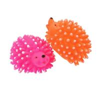 SUPVOX 2Pcs Squeaky Hedgehog Dog Teething Interactive Latex Chew for Puppies Durable Wear Resistant Molar Cleaner Promotes Dental Health and Mental Stimulation Random Color