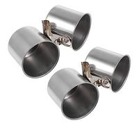 SUPVOX 2pcs Stainless Steel Bird Food and Water Bowls Clamp for Parrot Cage Feeding, Small 5.5cm Non-toxic Bird Feeder Cups Suitable for Hanging and Stationary Feeding