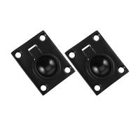 SUPVOX 2pcs Stainless Steel Flush Pull Ring Handles for Yacht Hatch Square Recessed Boat Deck Lift Pulls Kayak Cover Hardware with Ergonomic Grip and Secure Hidden Design