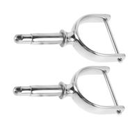 SUPVOX 2pcs Stainless Steel Oarlock Sockets Heavy Duty Oar Lock Stainless Steel Clamp on Oarlocks Boat Marine Hardware Oar Locks Paddle Brackets Marine Silver