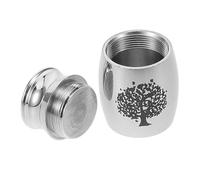 SUPVOX 2pcs Stainless Steel Pet Urn for Cat Ashes Keepsake Container Memorial Casket for Dog and Cat Remains Cremation Box for Pet Memorialization