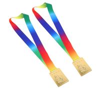 SUPVOX 2pcs Student Reward Medals Prize Medals Modern Aesthetics Zinc Alloy Uplifting Reward Motivating Athletes Party Game Award