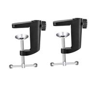 SUPVOX 2pcs Sturdy Aluminum Alloy C-type Clamp Stand for Table Light Microphone Clamp Fixed Clip Base