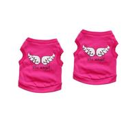SUPVOX 2pcs Stylish Dog Puppy Dress Angel Wings Vest Pet Cotton Vest Dog Cool Waistcoat Pet Summer Clothes