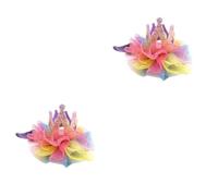 SUPVOX 2pcs Stylish Party Hat for Dogs and Cats Mesh Birthday Headwear Creative Costume Accessory for Pet Celebrations for Photos and Events