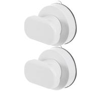 SUPVOX 2pcs Suction Cup Handle Glass Door Handle Suction Grip Abs White No Drilling Antislip for Drawers and Cabinet Doors, Bathroom and Kitchen Home