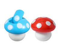 SUPVOX 2pcs Tabletop Trash Can Mushroom Garbage Can with Lid, ABS Mini Mushroom Shape, Decorative Small Rubbish Bin for Home Office Desktop