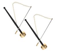 SUPVOX 2pcs Temple Chime Dharma Instrument Buddhist Percussion Musical Instrument for Buddha Temple Supply