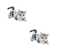 SUPVOX 2pcs Thin Cat Neutering Suit Anti- Clothes for Cats Comfortable Wear Plum Blossom Breathable Material