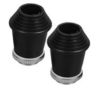 SUPVOX 2pcs Threaded Rubber Drum Feet Sleeves for Bass Drum Legs with Nuts Set Accessories Replacement Parts for Kit Percussion Instruments