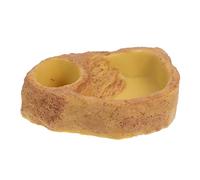 SUPVOX 2pcs Tortoise Feeding Basin Deep Water Dish for Reptiles Safe Material for Lizards Turtles and Snakes for Bathing and Eating Multi-functional Pet Food and Water Holder
