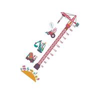 SUPVOX 2pcs Tower Cranes Kids Height Sticker Wall Decals Cartoon Wall Sticker for Children Room Decoration 30x90cm Cartoon Growth Chart Art for Bedroom