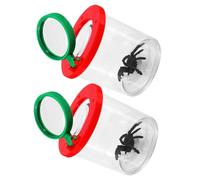 SUPVOX 2pcs Transparent Bug Viewers with Magnifying Portable Insect Observation Jars for Educational Magnifying Containers for Learning and Exploring Nature