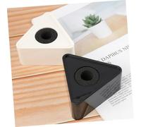 SUPVOX 2pcs Triangular Microphone Logo Station Abs Interview Mic Mark Stand for Reporters Professional Use with Large Display Area and Portable Design
