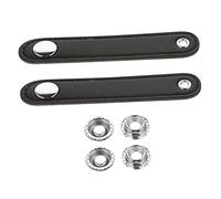 SUPVOX 2pcs Universal Black Double-layer Genuine Leather Accordion Bellows Straps Buckles 10cm Spacing Bellows Belt Parts Accessory for Instrument Repair