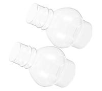 SUPVOX 2pcs Vintage Glass Oil Lamp Shade Replacement, 6 1/4 Inch Tall Handblown Kerosene Lamp Chimney with 3 Inch Base, Suitable for Camping and Indoor Lanterns