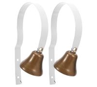 SUPVOX 2pcs Vintage-Style Cast Metal Dog Doorbell For Wall Hanging Bell For Puppy Potty Training Traditional Shopkeeper Door Bell Pet Communication