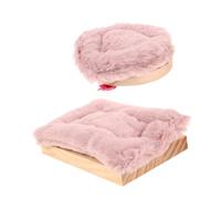 SUPVOX 2pcs Warm Bird Cage Stand Perch Platform for Small Pets Stable Perches with Cozy Pad for Parakeets Parrots Hamsters Chinchillas Secure Climbing and Resting Accessory