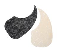 SUPVOX 2pcs Waterdrop Shaped Self Adhesive Guitar Pickguard Scratch Plate Protector for Acoustic Electric Ukulele Compatible Folk Instruments Durable Scratch Replacement Accessory