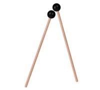 SUPVOX 2pcs Wood Handle Tongue Drum Mallets Rubber Head Percussion Drumsticks for Music Performance and Hollow Drum Playing - Mini Size for Adults and Beginners Random Style
