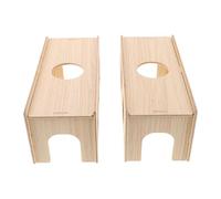 SUPVOX 2pcs Wooden Hamster Tunnel Hideaway for Guinea Pigs Gerbils Cozy Exploring Platform for Small Animal Playtime