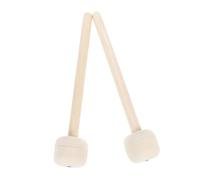 SUPVOX 2pcs Wooden Handle Wool Felt Drumsticks Soft Mallet Bass Drum Sticks Suitable for Adult Marimba Gong Playing