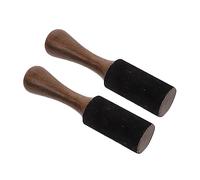 SUPVOX 2pcs Wooden Mallets for Sound Bowls Black Wood Material with Stress Relieving Feature, for Meditation and Praying for Peace of Mind