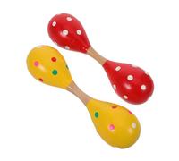 SUPVOX 2pcs Wooden Maracas for Sustainable Musical Instruments Early Education Sensory Development Shaker Rattle for Auditory Training and Music Party Favors
