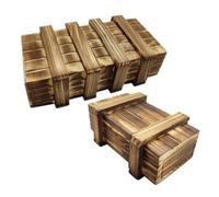 SUPVOX 2Pcs Wooden Puzzle Box for Adults Difficult Brain Teaser with Safe Smooth Wood Material Educational Logic Game for Interaction and Developing Hand-eye Coordination